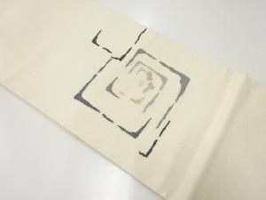 アンティーク　抽象模様織出し袋帯（材料）